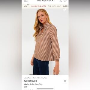 Tuckernuck Mocha stripe Emy top
